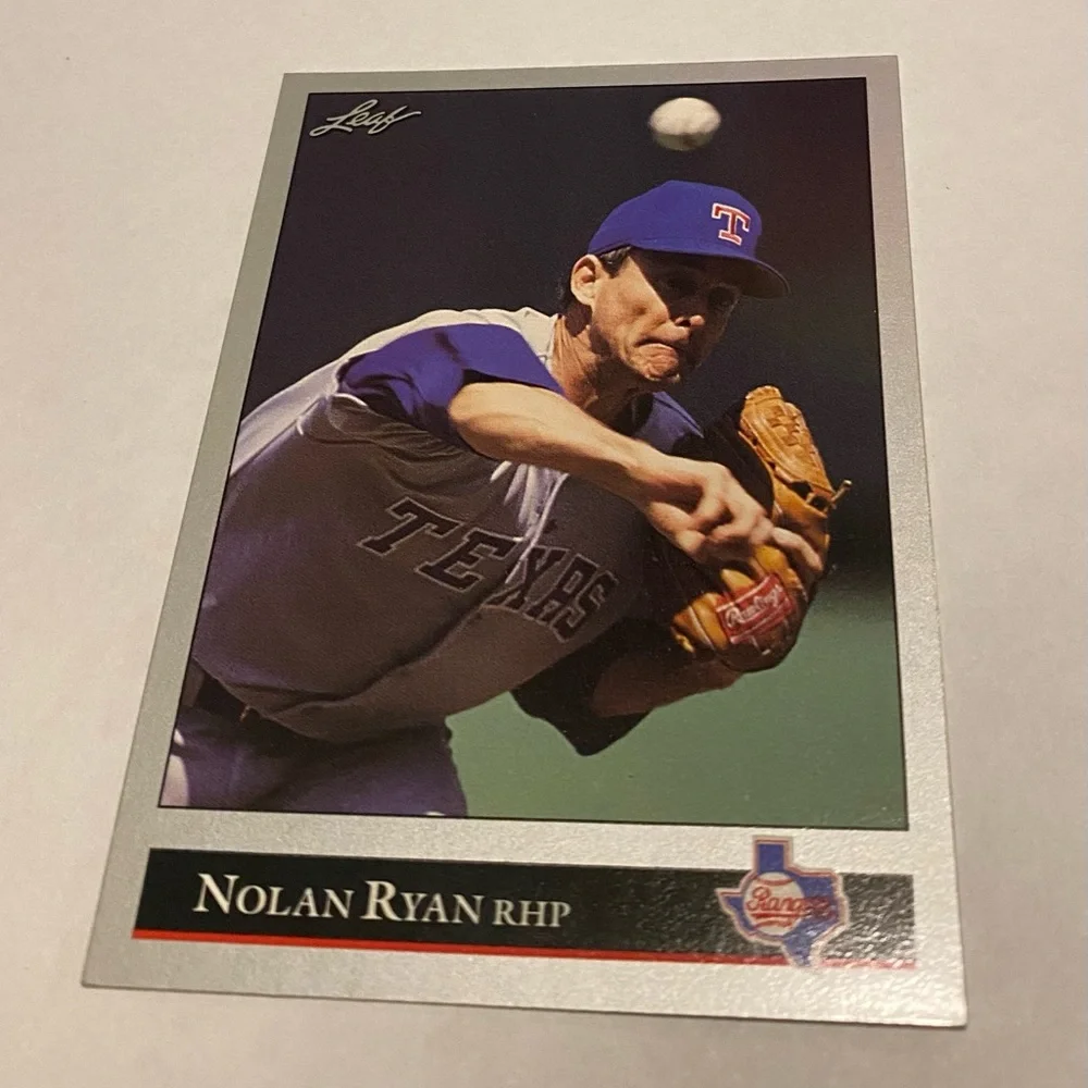 Nolan Ryan 1992 Leaf Baseball Card #41 Texas Rangers Vintage Collectible